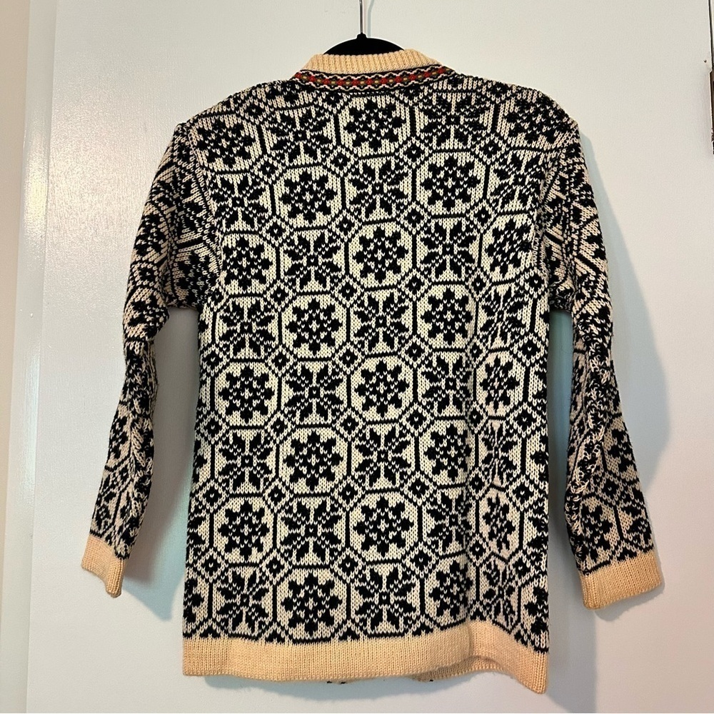 Nordstrikk Wool Fair Isle Front Closure Cardigan 38 - Picture 2 of 9